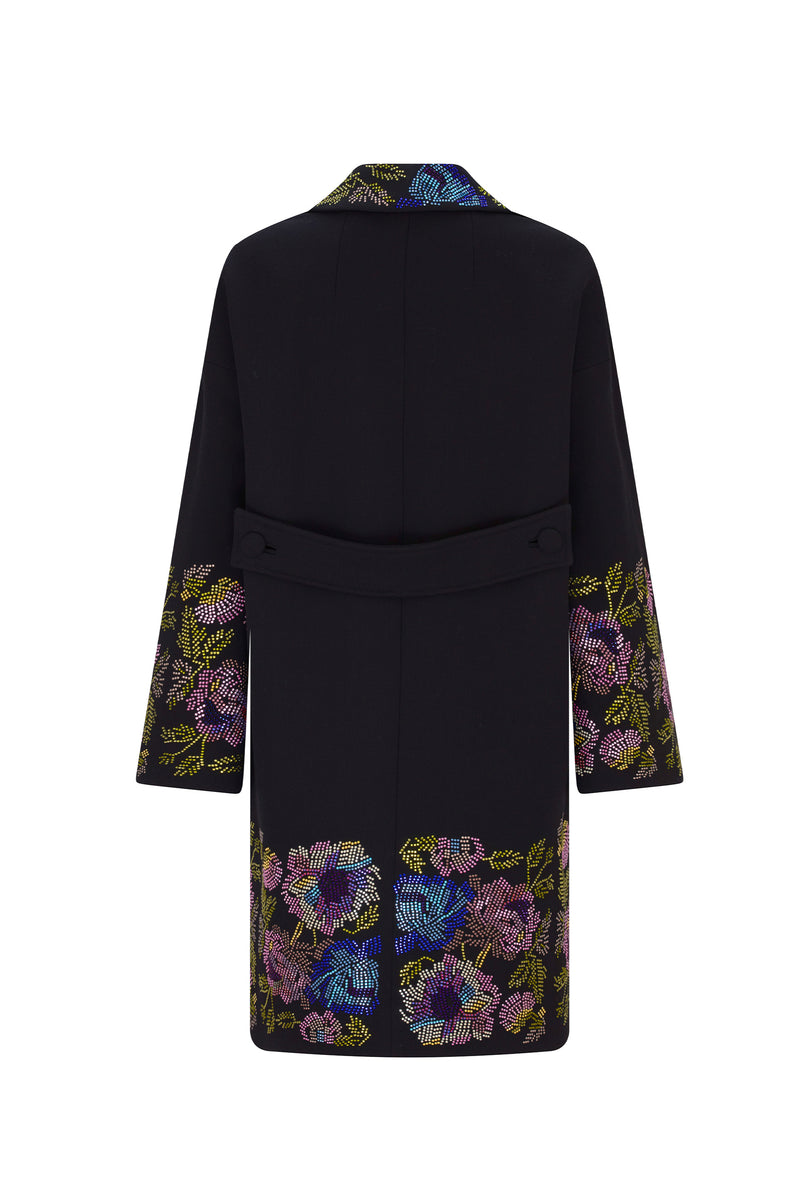 'MOSAIC FLORAL' PATCH POCKET COAT - - Libertine