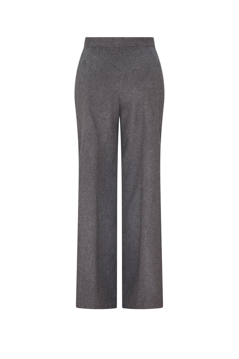 'WOOL FLANNEL' WIDE LEG TROUSER - - Libertine