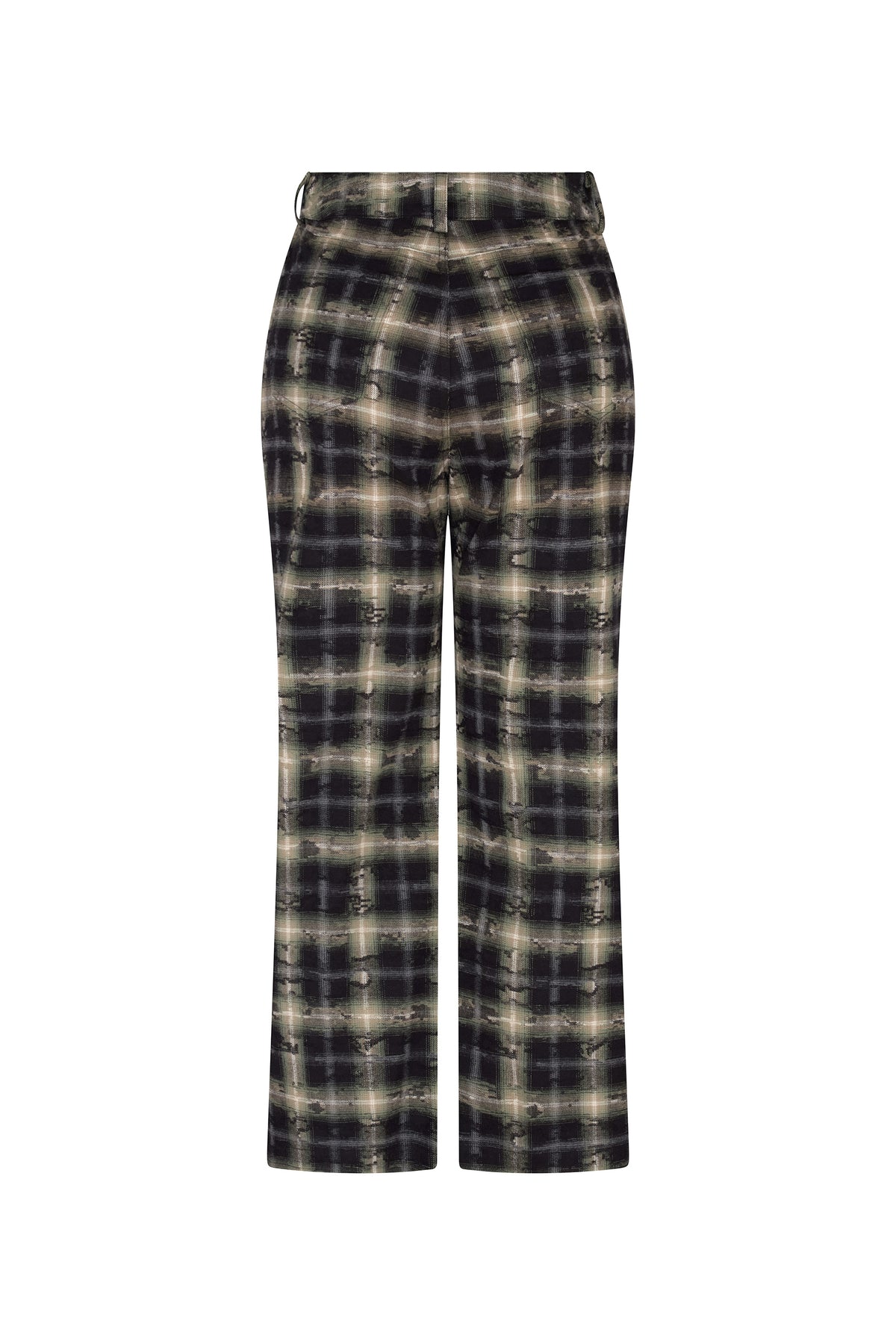 'DISTRESSED FLANNEL' CROPPED WIDE LEG PANT - - Libertine