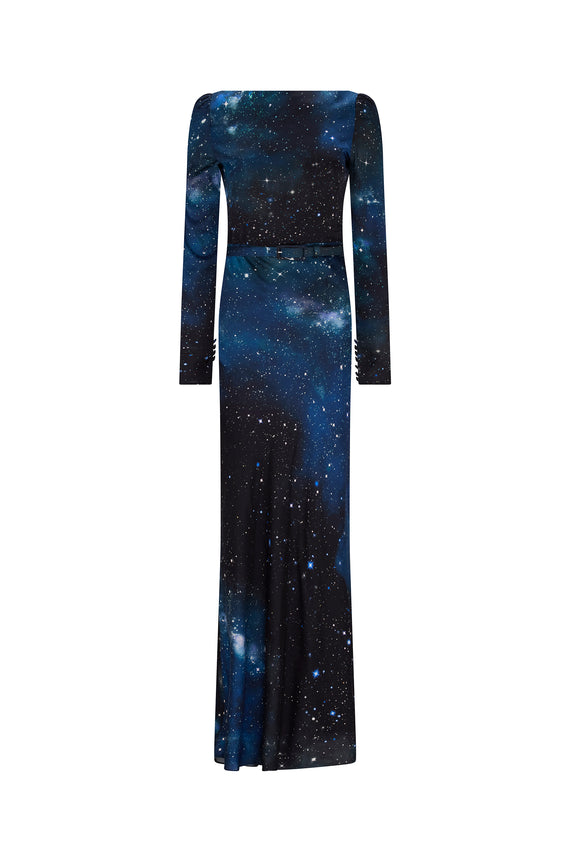 'INTERSTELLAR DIAMANTE' BELTED LOOK BACK GOWN - - Libertine - Main image
