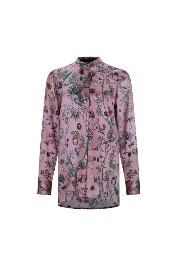 'PAULINE DE ROTHSCHILD' SILK TUNIC BLOUSE - - Libertine - Main image