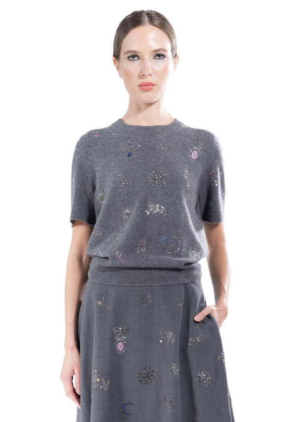 'VICTORIAN PINS' SHORT SLEEVE PULLOVER - - Libertine - Main image