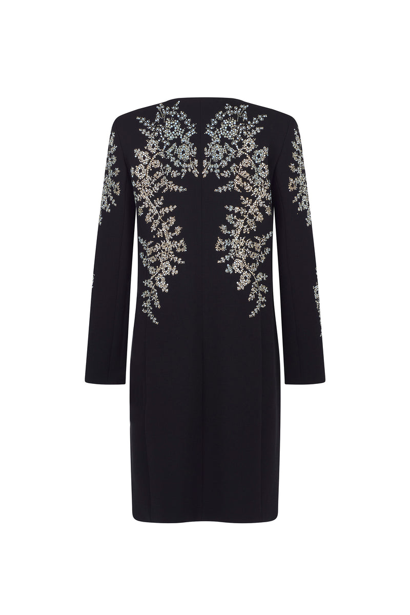 'PAISLEY FLORETTES' CLASSIC COLLARLESS COAT - - Libertine