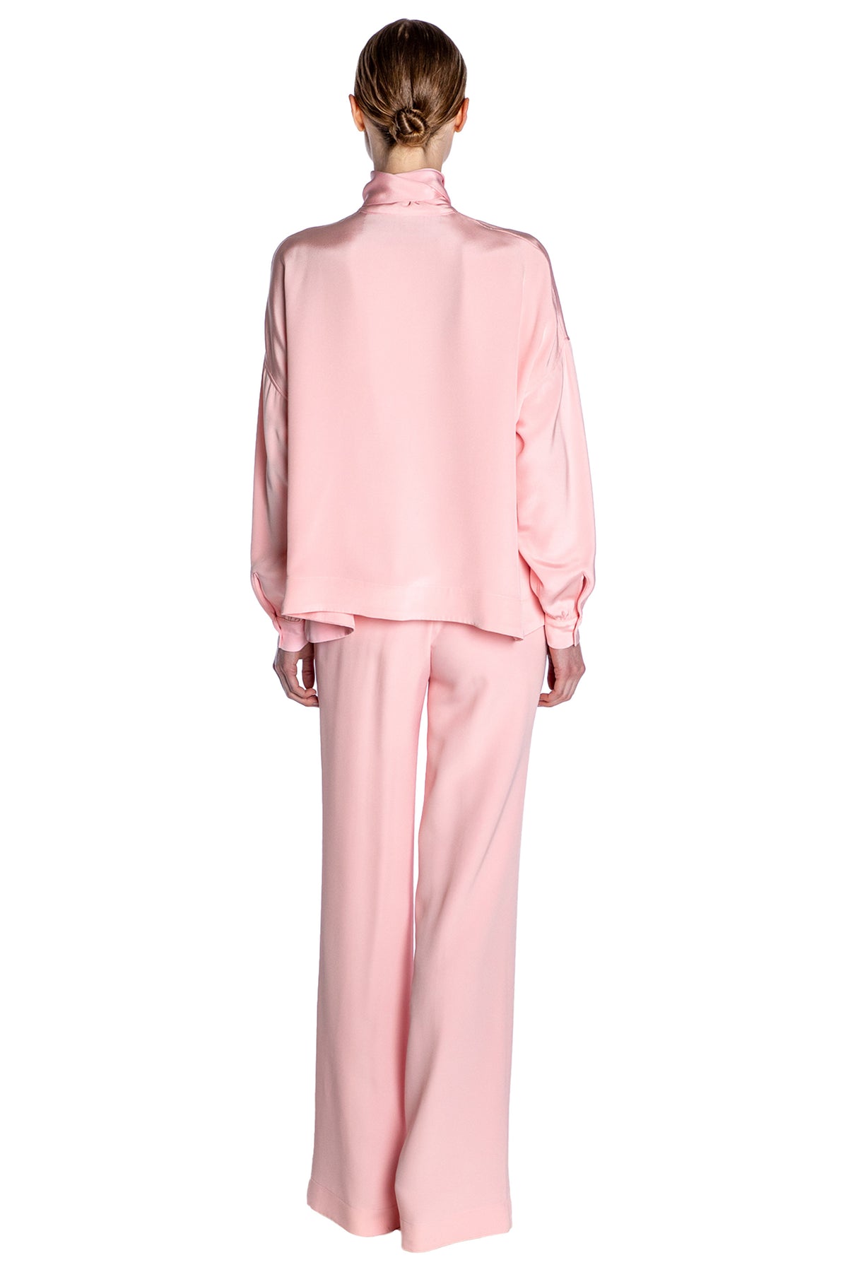 'Powdered Pink' Tie Blouse - - Libertine