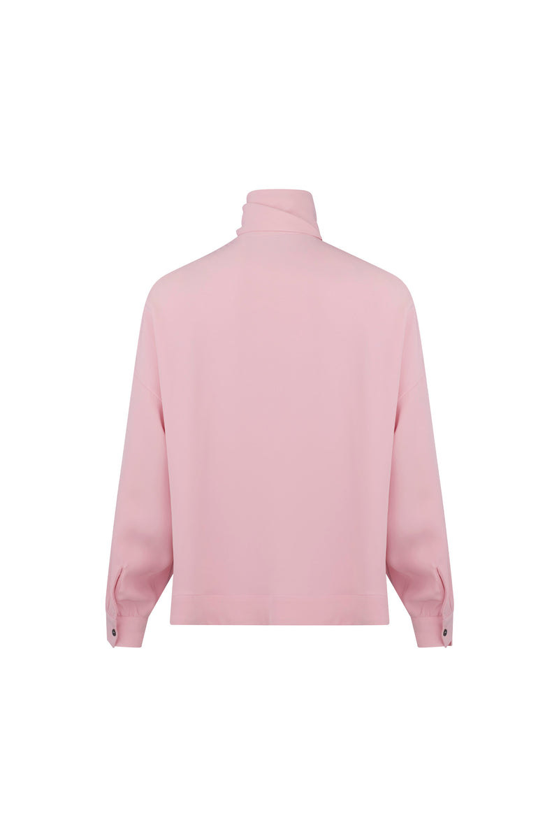 'Powdered Pink' Tie Blouse - - Libertine