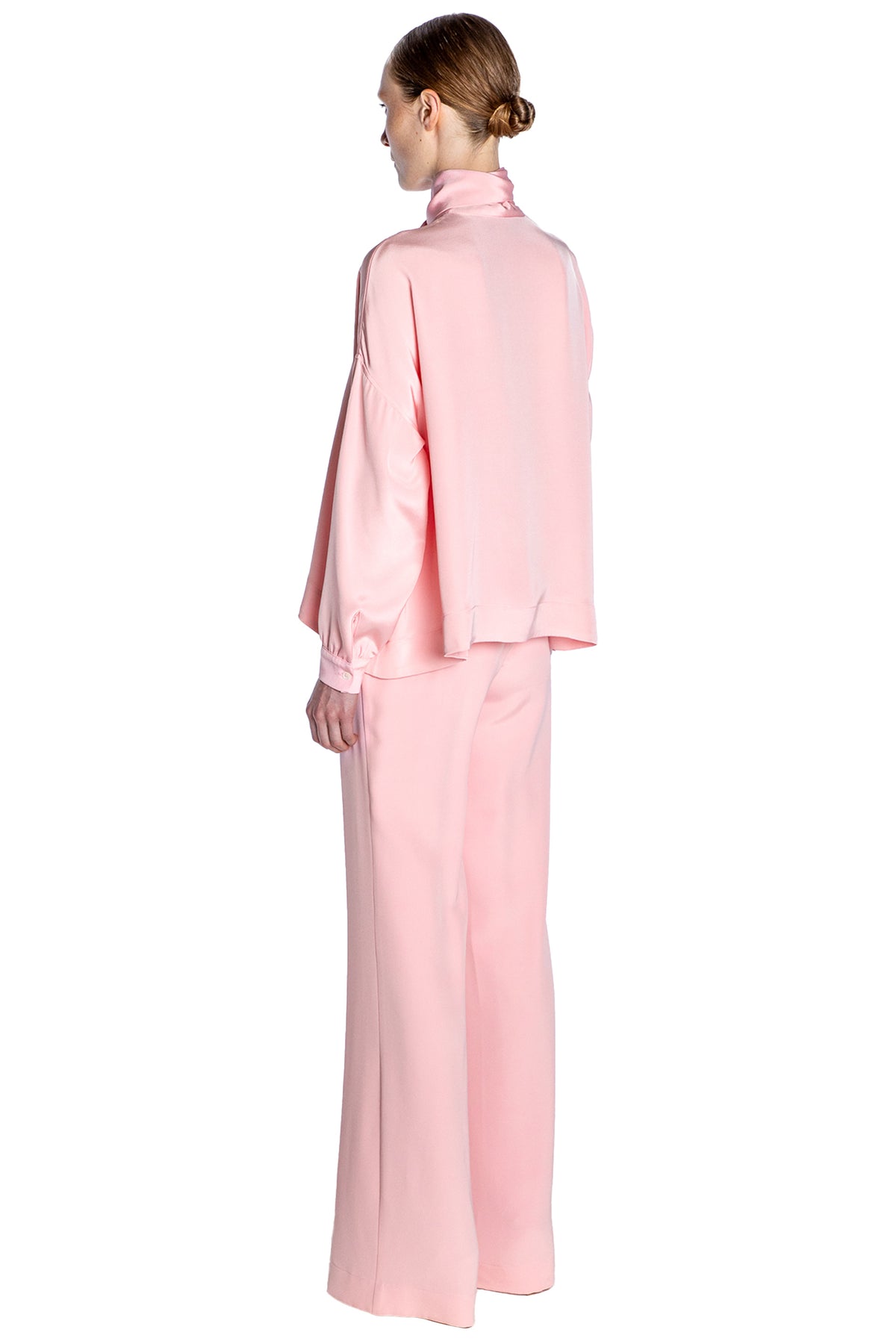 'Powdered Pink' Tie Blouse - - Libertine