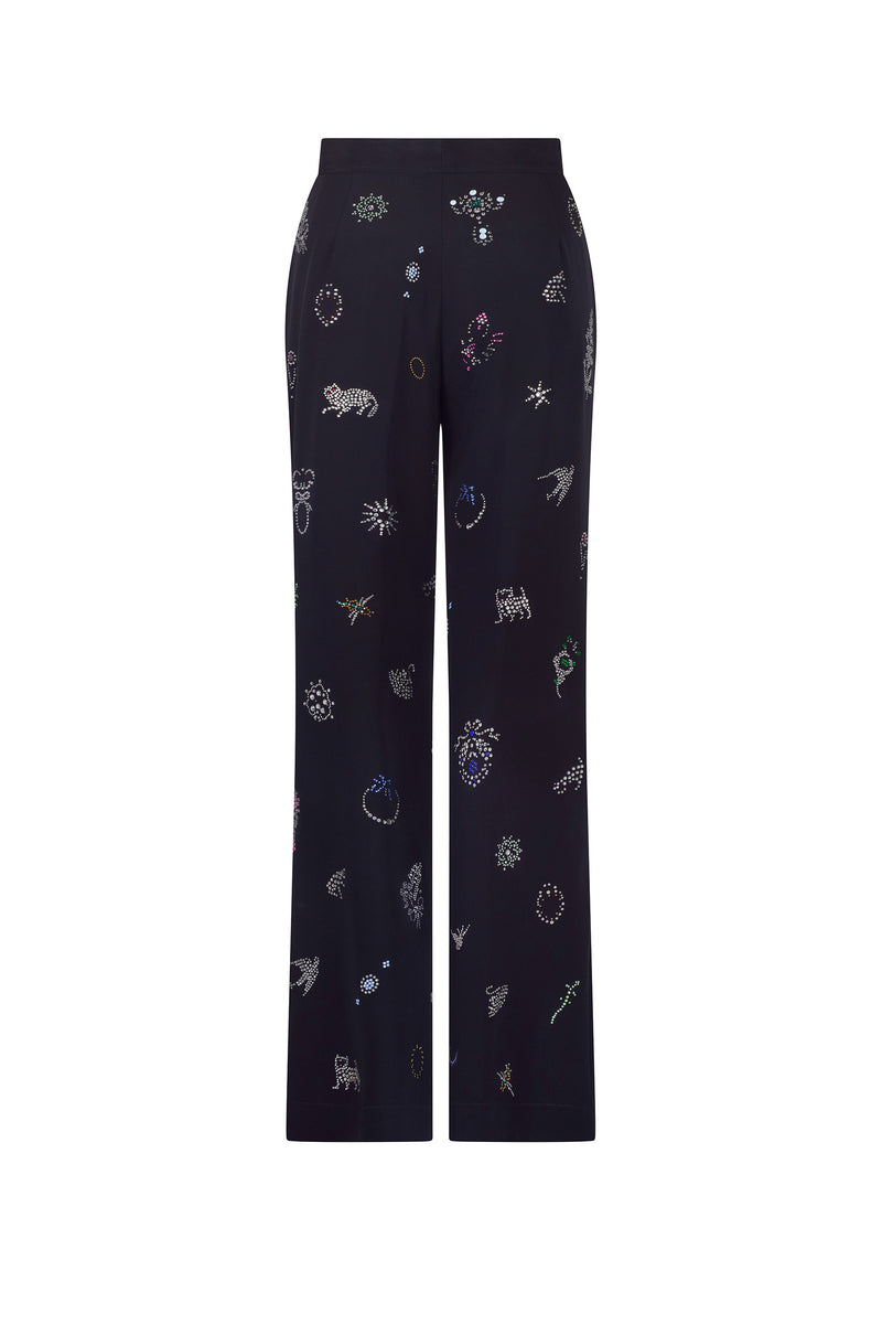 'VICTORIAN PINS' WIDE LEG TROUSERS - - Libertine