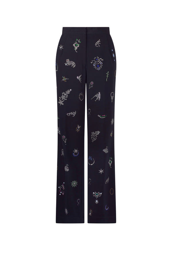 'VICTORIAN PINS' WIDE LEG TROUSERS - - Libertine