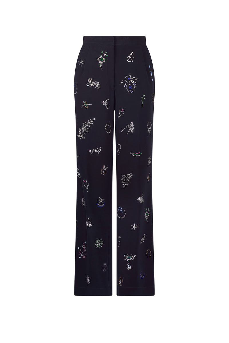 'VICTORIAN PINS' WIDE LEG TROUSERS - - Libertine