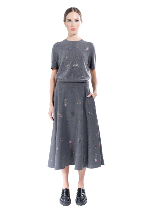 'VICTORIAN PINS' LADY SKIRT - - Libertine - Main image