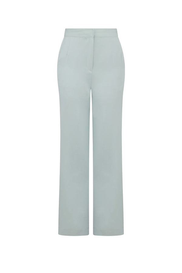 'Powdered Green' Wide Leg Pants - PANTS - Libertine