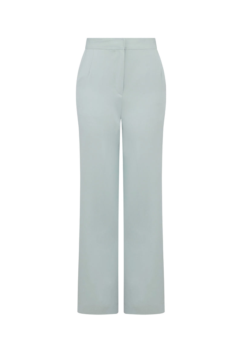 'Powdered Green' Wide Leg Pants - PANTS - Libertine