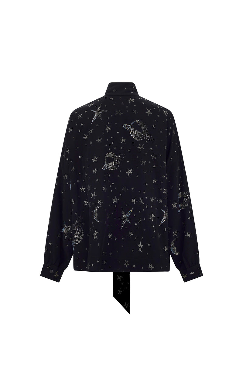 'HERE, THERE, AND EVERYWHERE' TIE BLOUSE - - Libertine