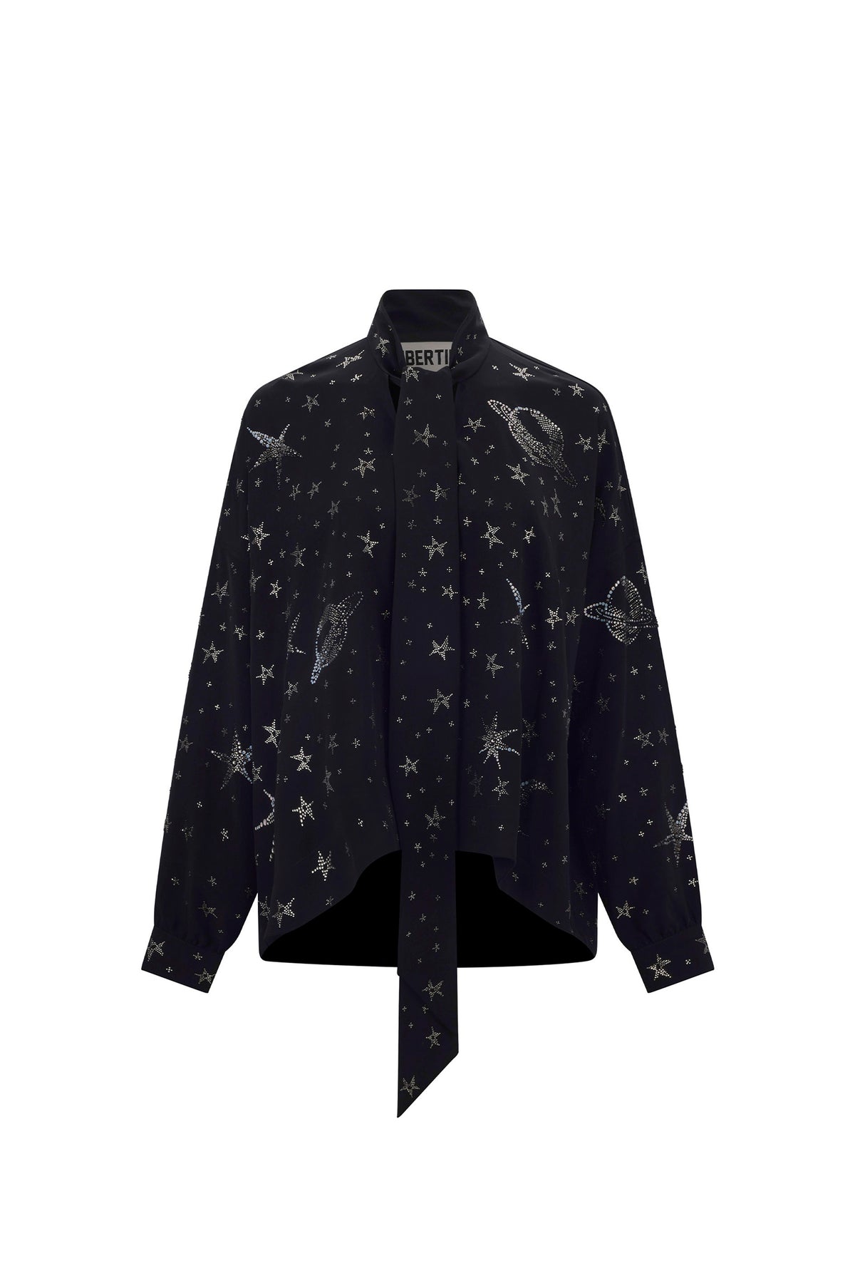 'HERE, THERE, AND EVERYWHERE' TIE BLOUSE - - Libertine