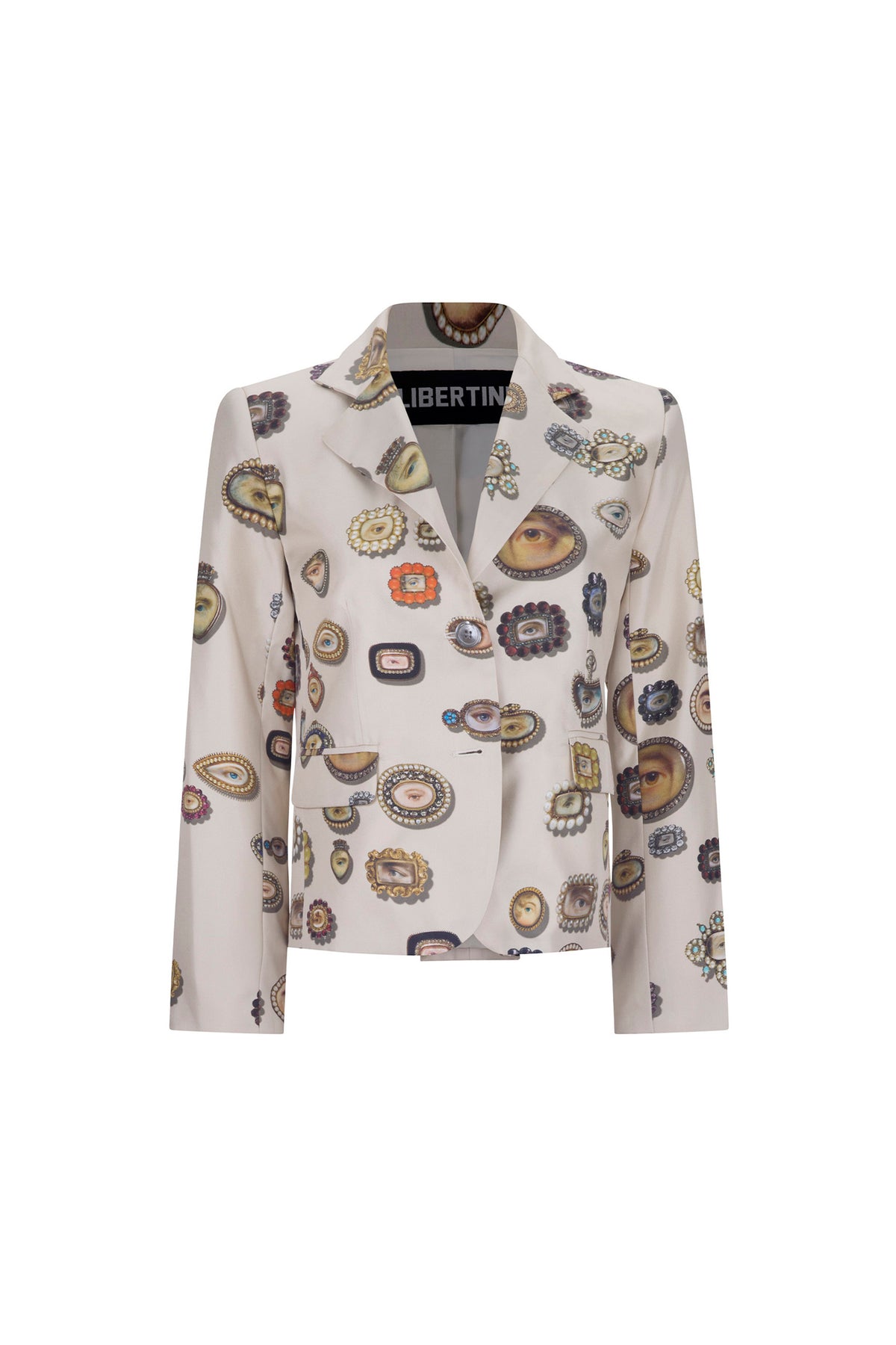 'IVORY LOVERS EYES' L/S SHORT JACKET - - Libertine