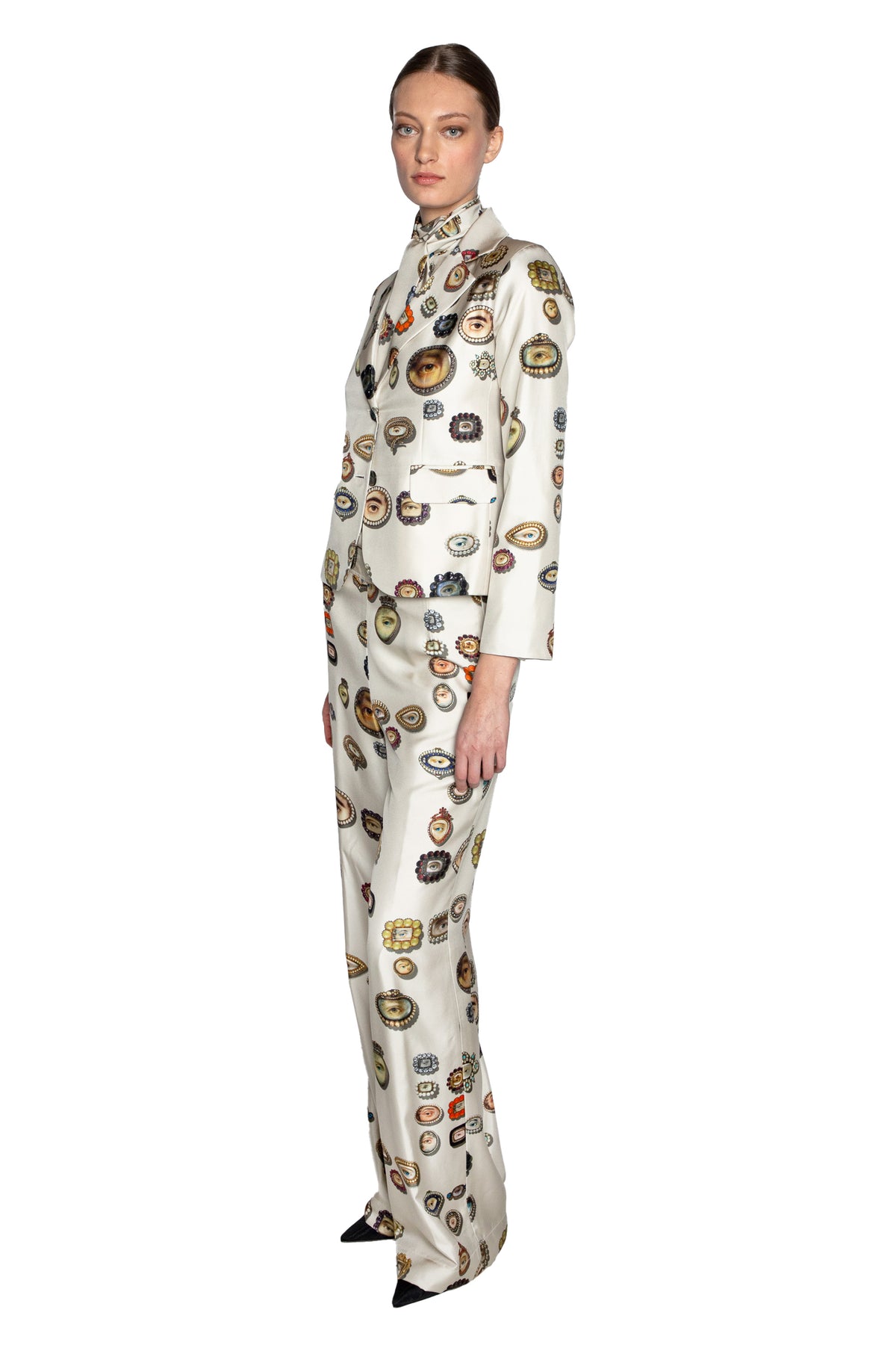 'IVORY LOVERS EYES' L/S SHORT JACKET - - Libertine