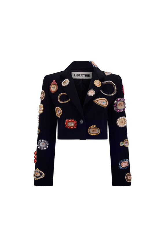 'LOVERS EYE REDUX' EMBELLISHED MARGARET JACKET - - Libertine