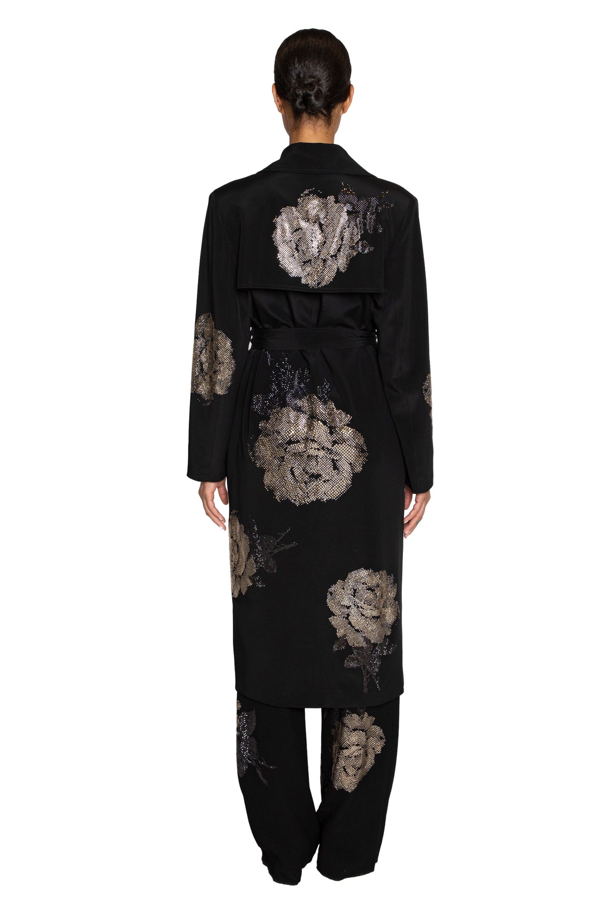 'GHOST ROSE' LONG TRENCH COAT - - Libertine