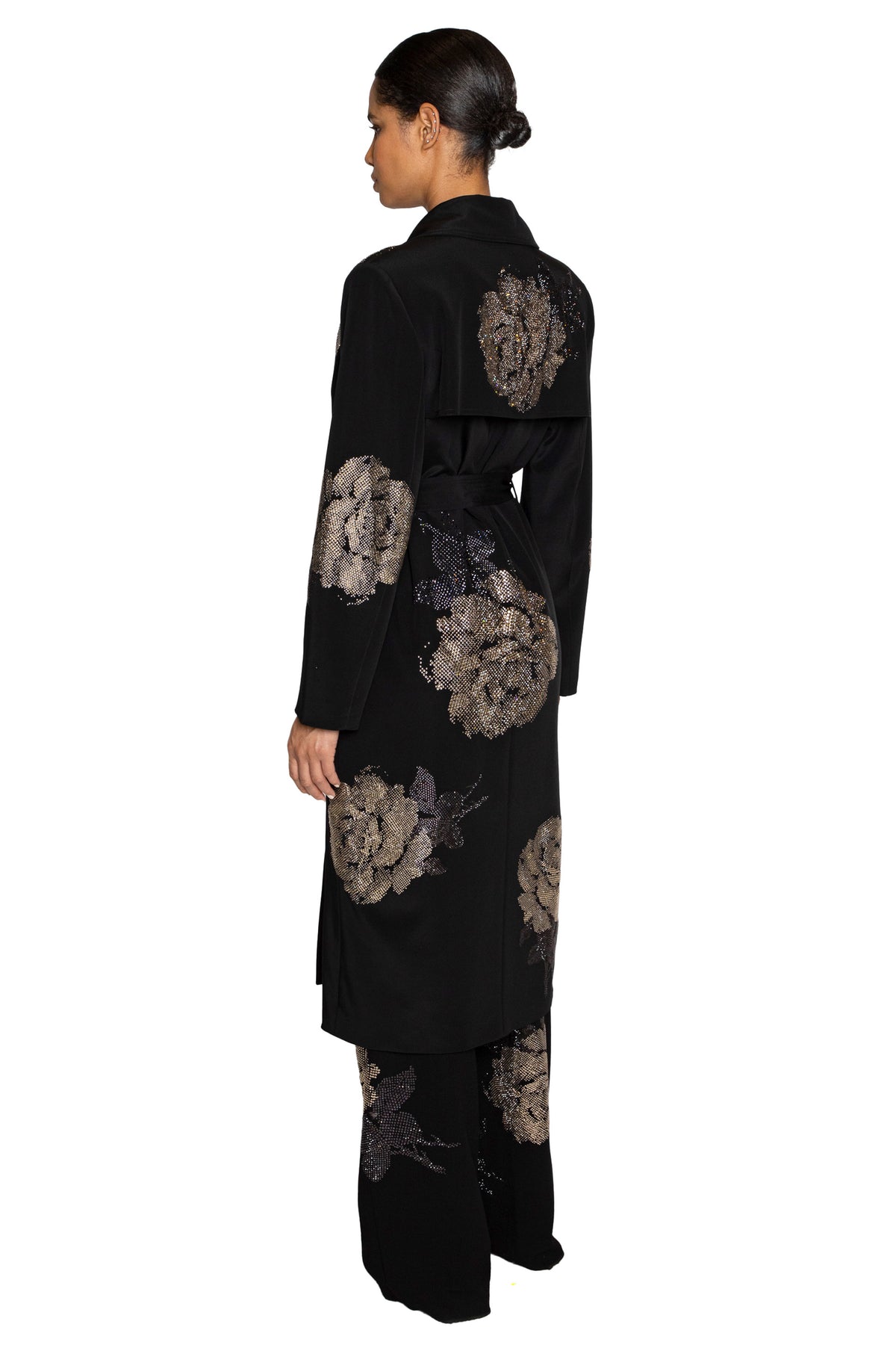 'GHOST ROSE' LONG TRENCH COAT - - Libertine