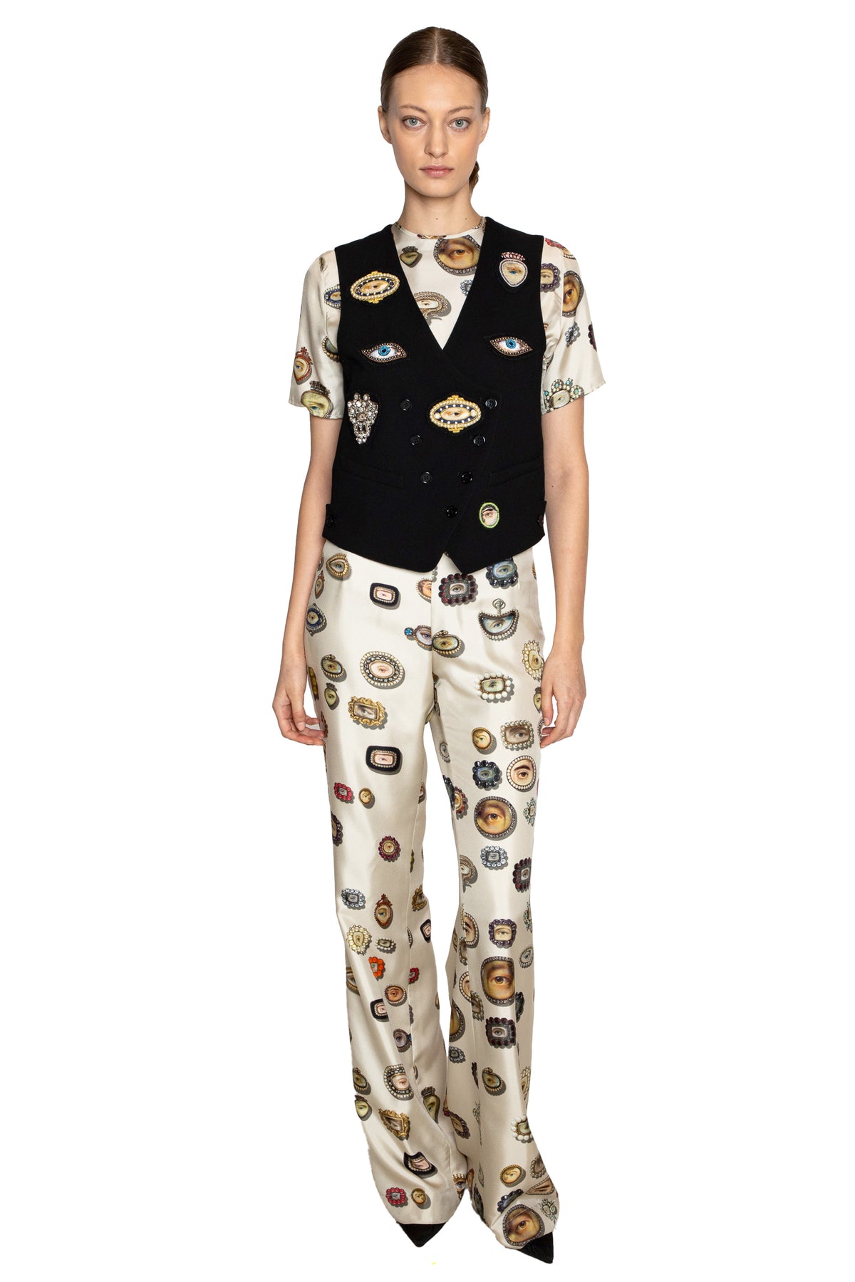 'LOVERS EYE REDUX' EMBELLISHED WAISTCOAT - - Libertine