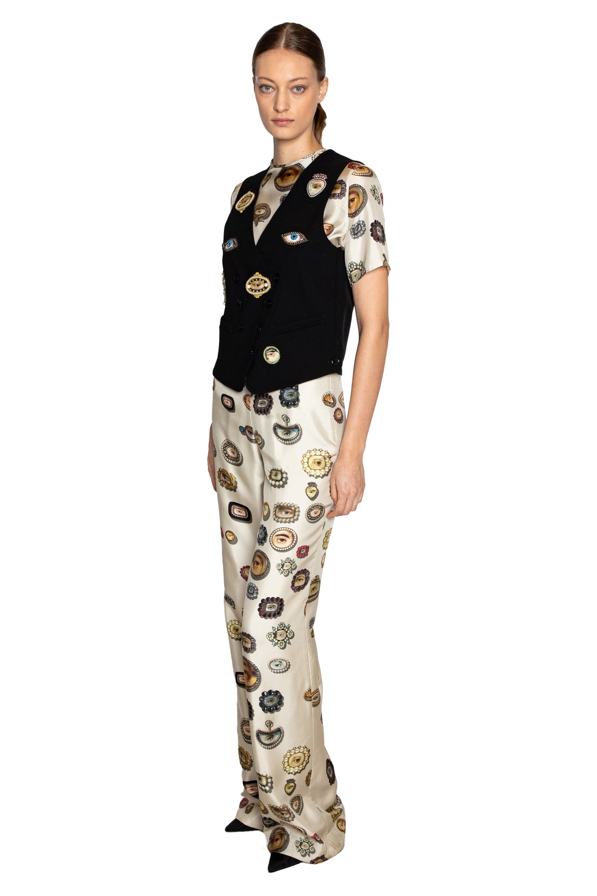 'LOVERS EYE REDUX' EMBELLISHED WAISTCOAT - - Libertine