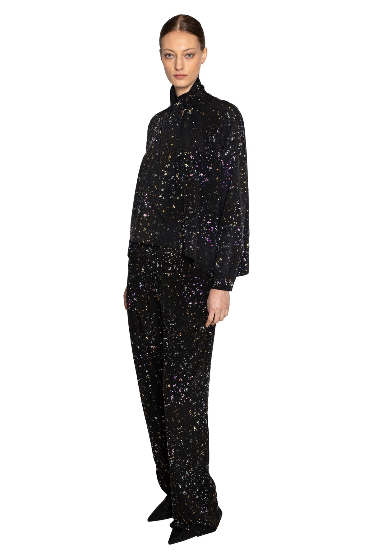 'METEOR SHOWER' TIE BLOUSE - - Libertine