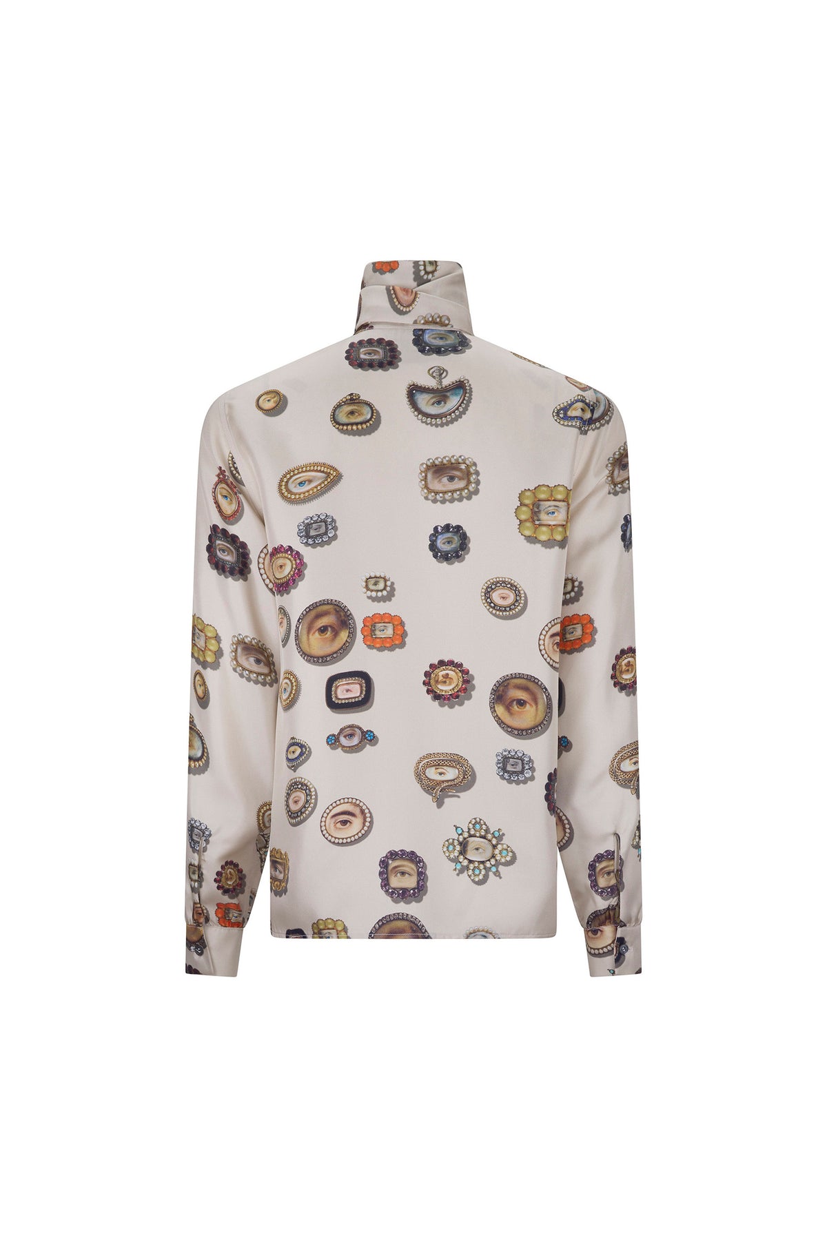 'IVORY LOVERS EYES' SLIM KEITH TIE BLOUSE - - Libertine