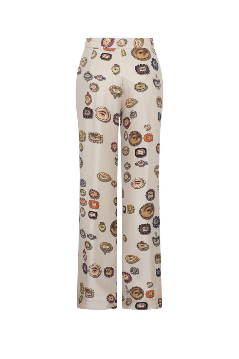'IVORY LOVERS EYES' SLIM AARONS PANT - - Libertine