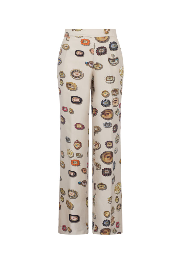 'IVORY LOVERS EYES' SLIM AARONS PANT - - Libertine