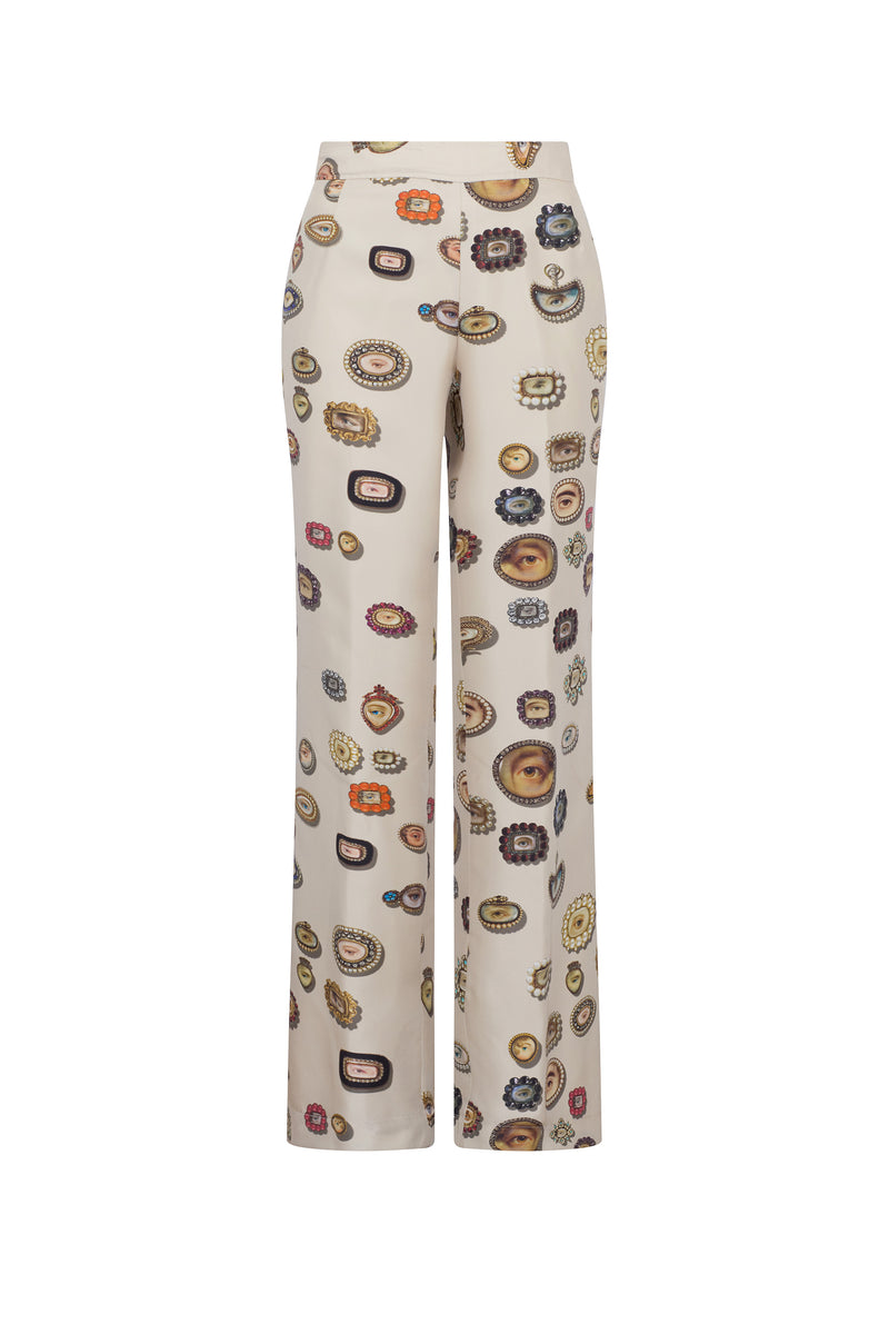 'IVORY LOVERS EYES' SLIM AARONS PANT - - Libertine