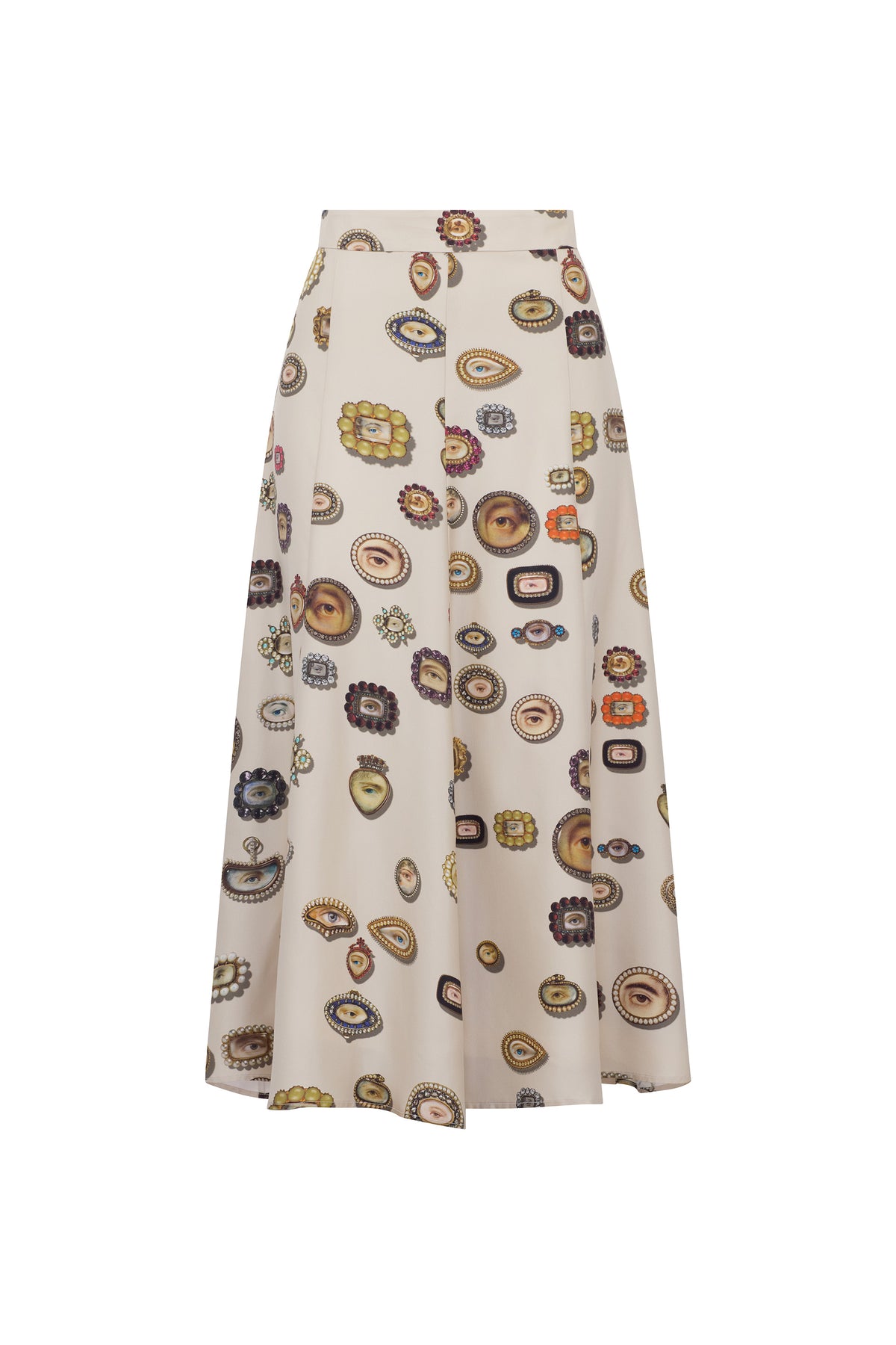 'IVORY LOVERS EYES' TULIP SKIRT - - Libertine