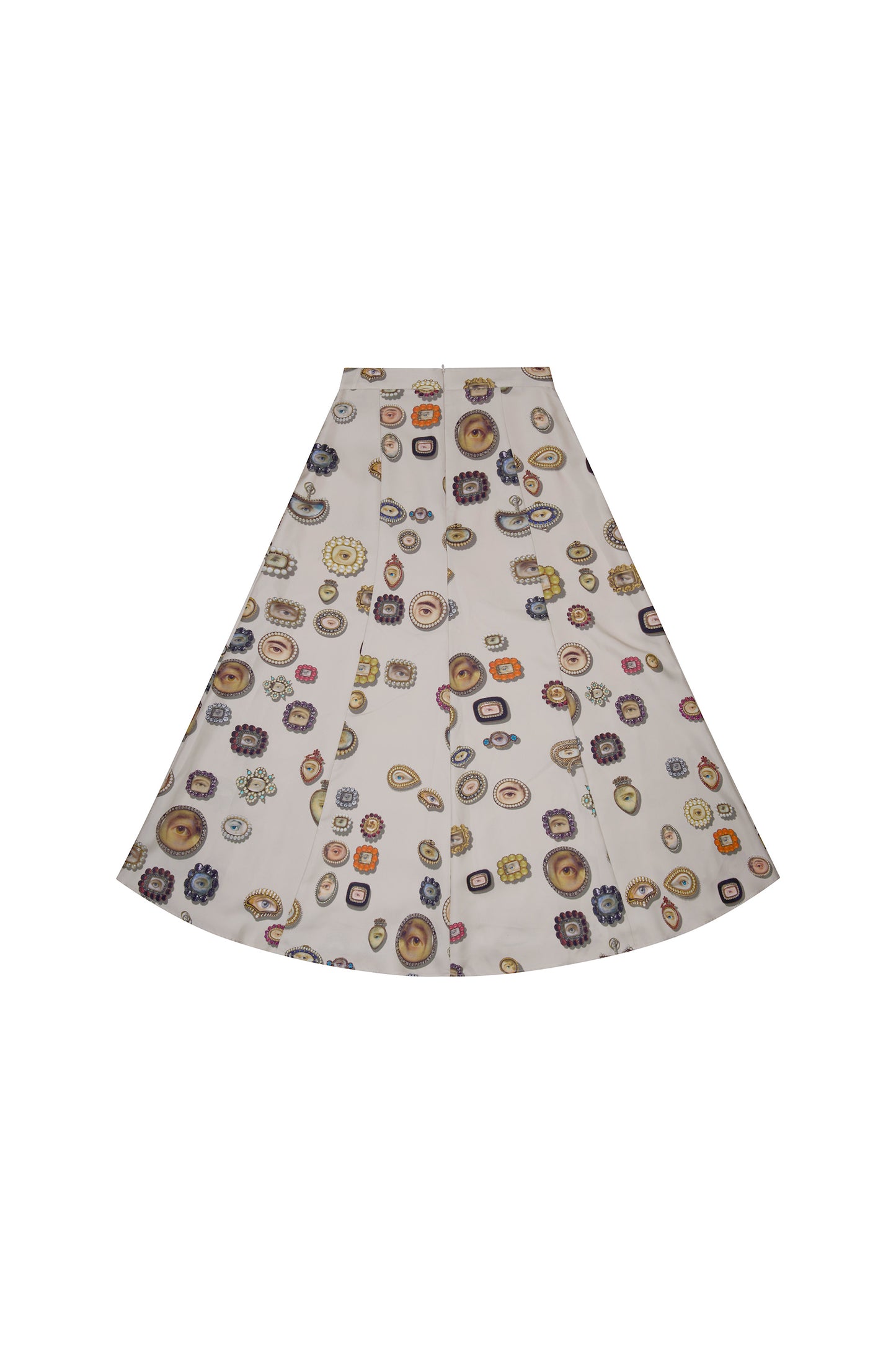 'IVORY LOVERS EYES' TULIP SKIRT - - Libertine