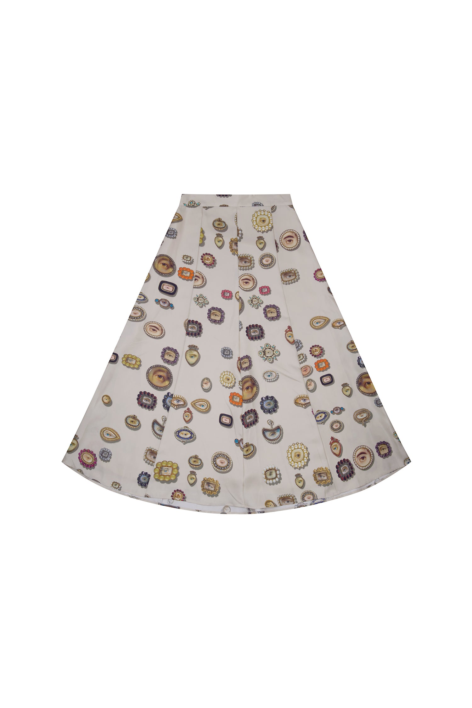 'IVORY LOVERS EYES' TULIP SKIRT - - Libertine