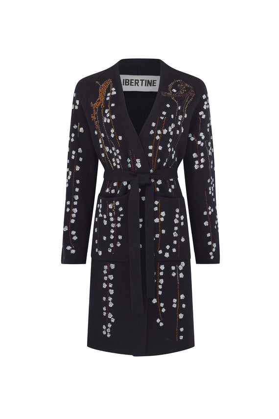 'SAKURA' SLIM BELTED CARDIGAN - - Libertine - Main image