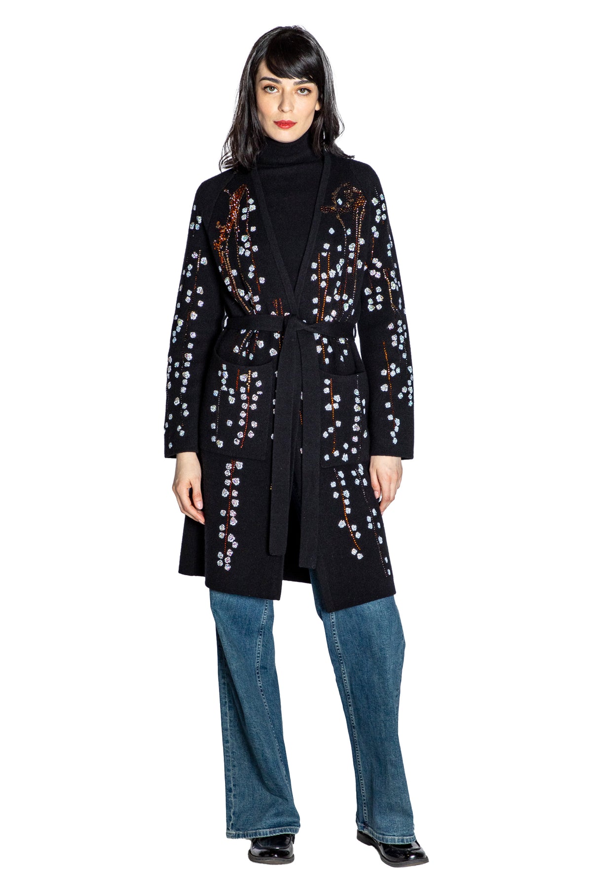 'SAKURA' SLIM BELTED CARDIGAN - - Libertine