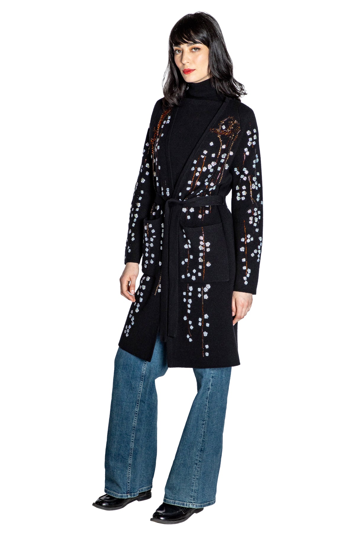 'SAKURA' SLIM BELTED CARDIGAN - - Libertine