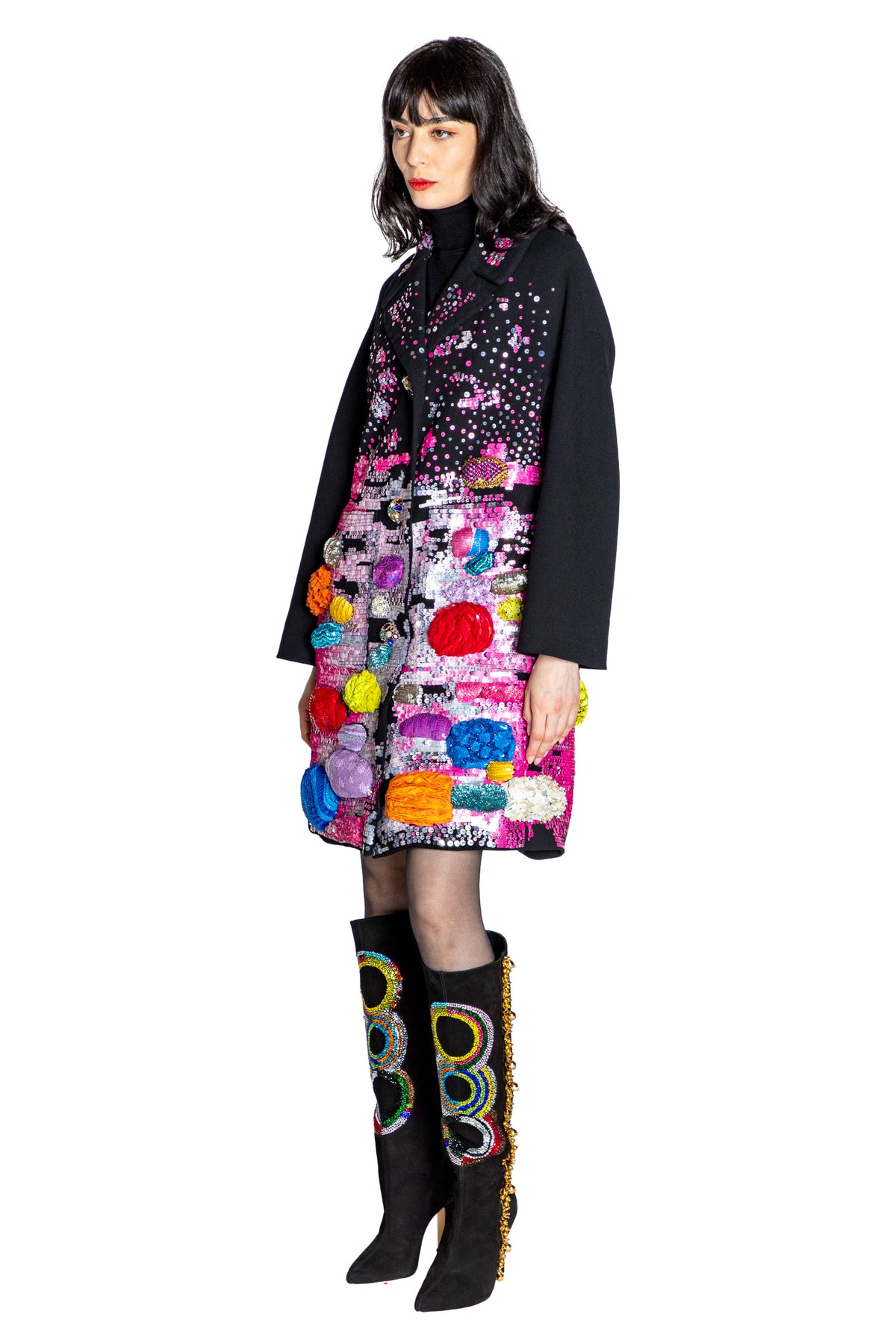 'CANDY LAND' EMBELLISHED L/S PATCH POCKET COAT - - Libertine