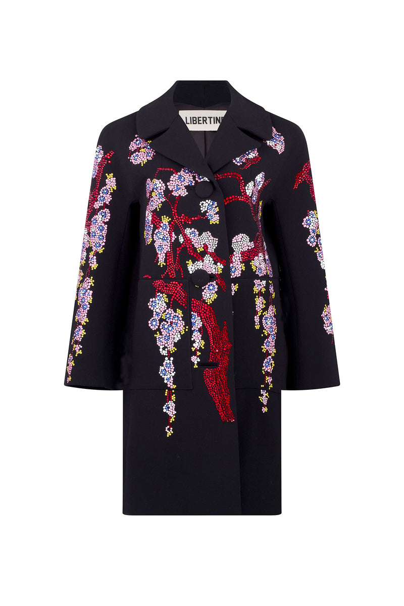 'DECO BLOSSOMS' L/S PATCH POCKET COAT - - Libertine