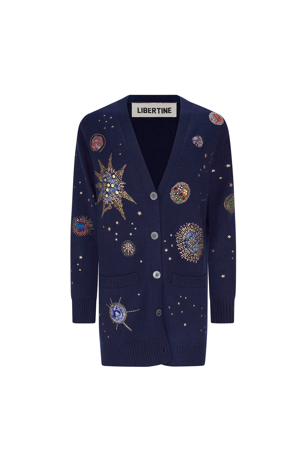 'AGE OF AQUARIUS' OVERSIZED CARDIGAN - - Libertine