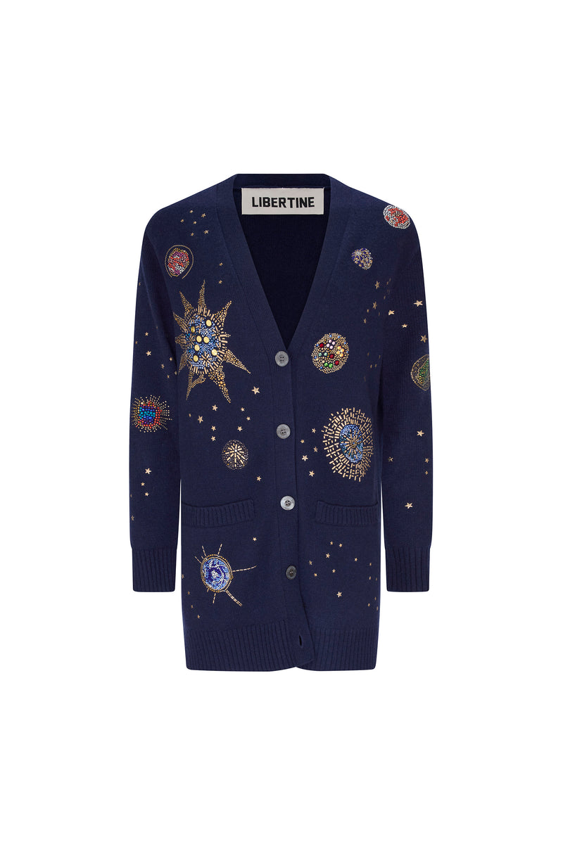 'AGE OF AQUARIUS' OVERSIZED CARDIGAN - - Libertine