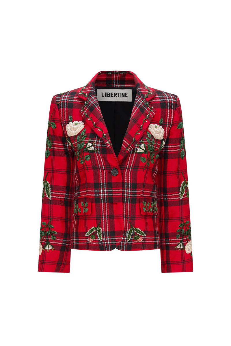 'HAND BEADED APPLE BLOSSOM' CLASSIC JACKET - - Libertine