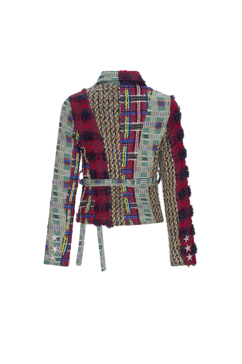 'MIXED TWEEDS' BELTED JACKET - - Libertine