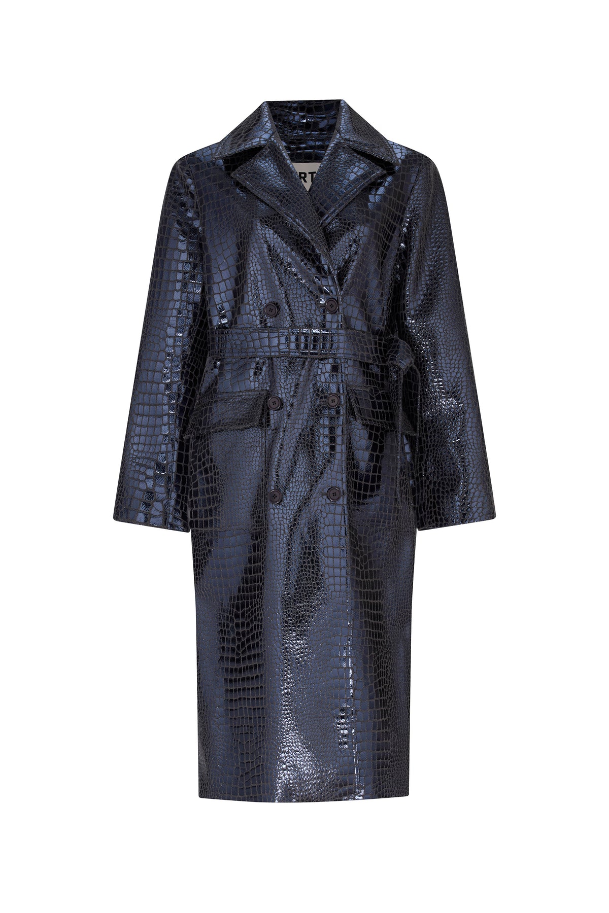 'CROCO' LONG TRENCH COAT - - Libertine