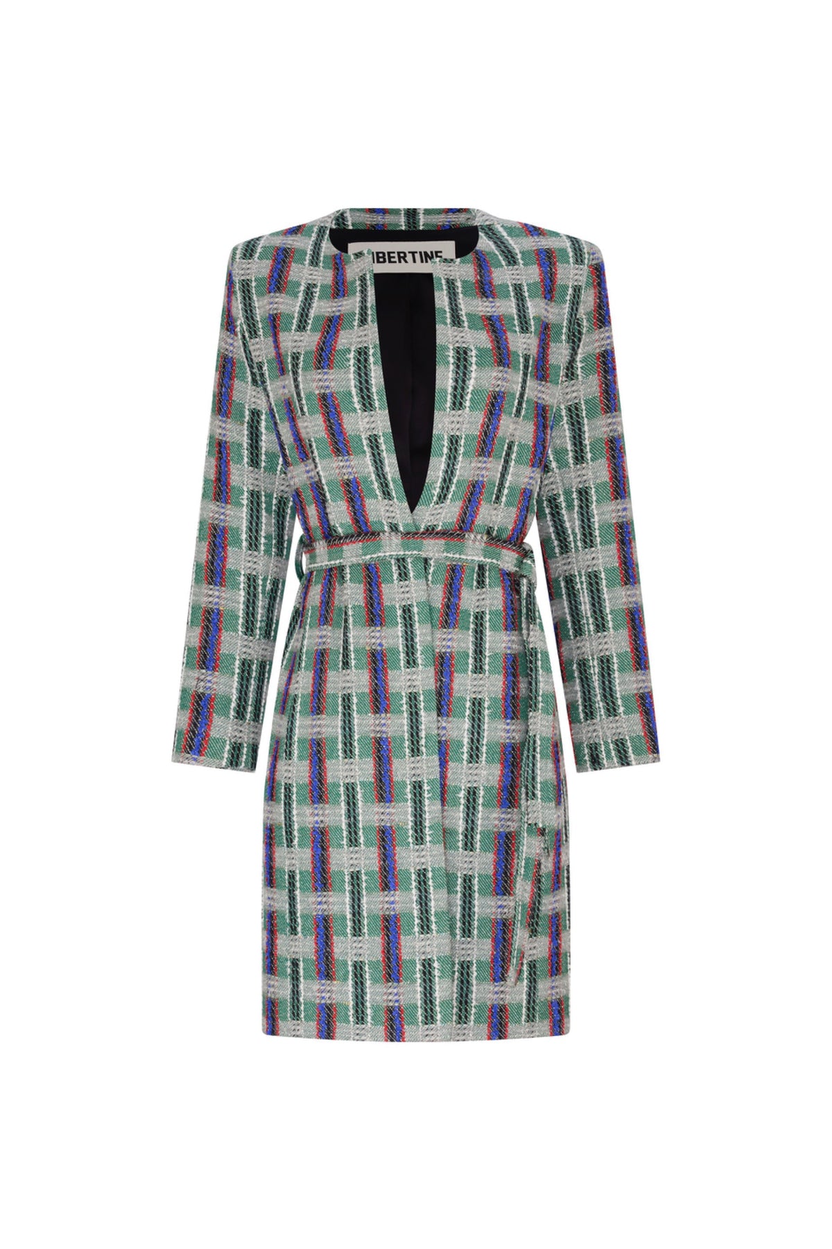 'DUBLIN' BELTED COLLARLESS COAT - - Libertine