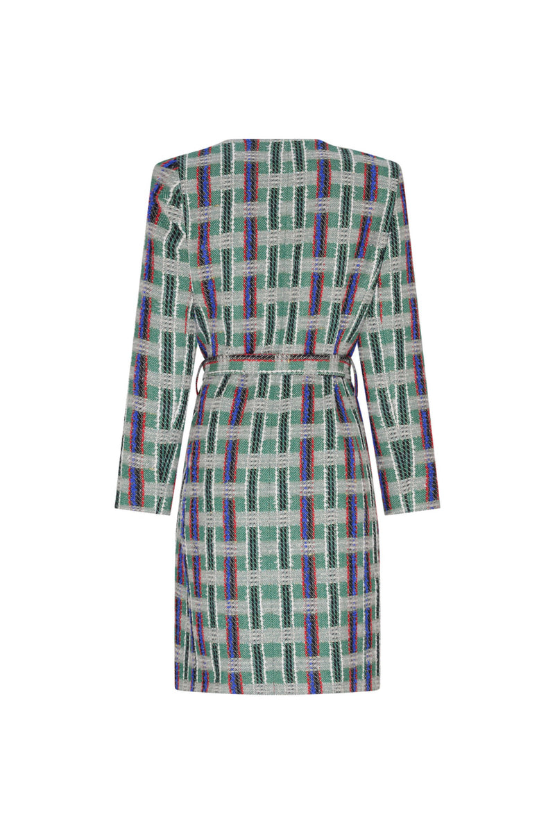 'DUBLIN' BELTED COLLARLESS COAT - - Libertine