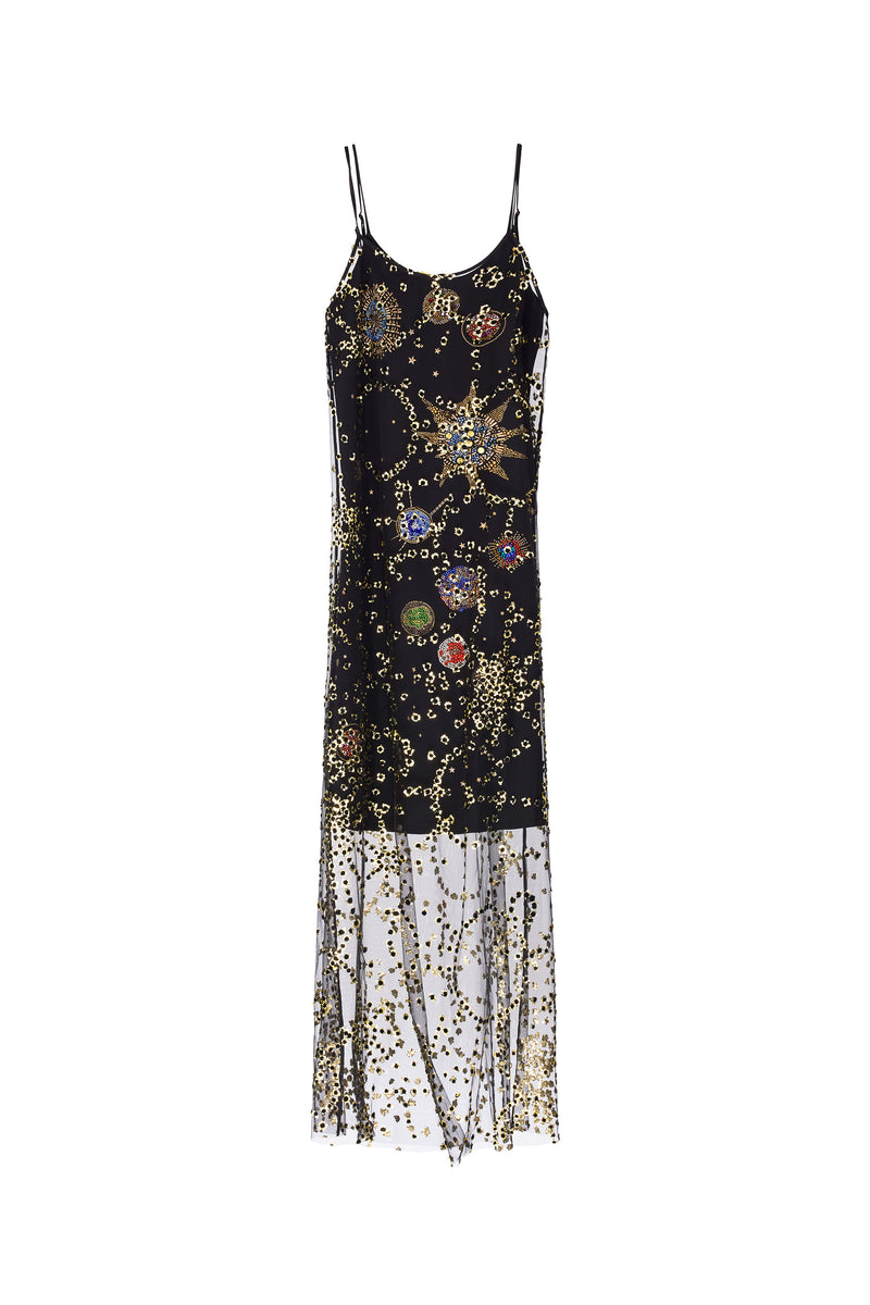 'AGE OF AQUARIUS' LAYERED SLIP DRESS - - Libertine