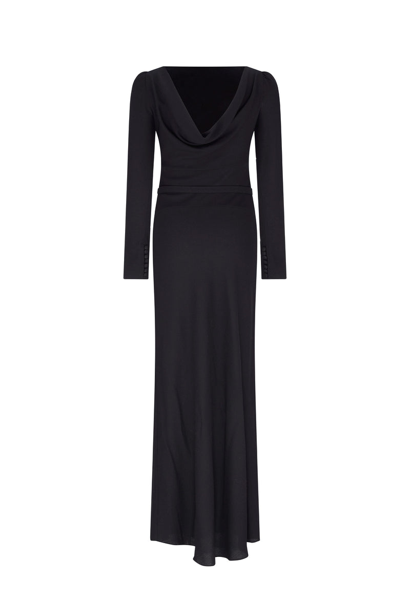 'GOLDEN BIRD' EMBELLISHED BELTED LOOK BACK GOWN - - Libertine