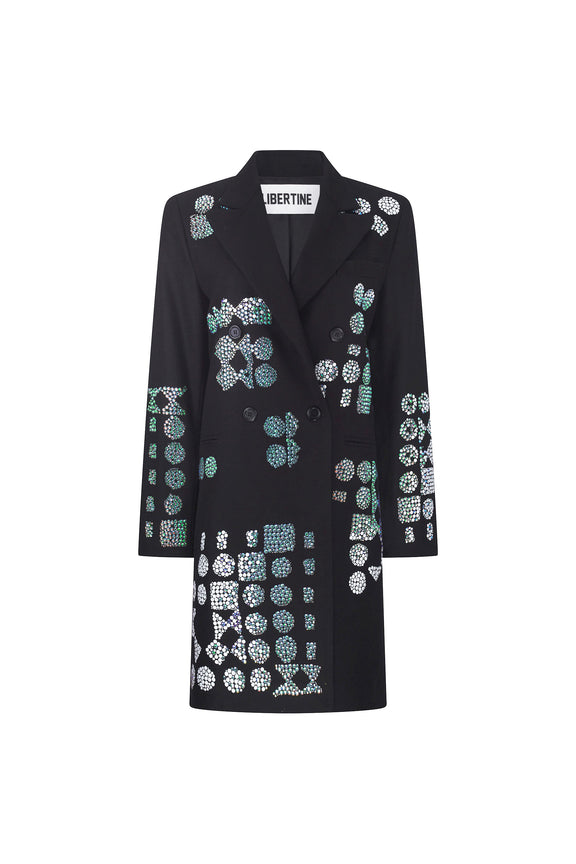 'GEOMETRIC' LONG DOUBLE BREASTED JACKET -  - Libertine