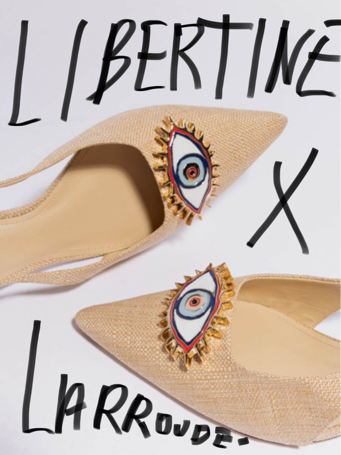 Larroudé x Libertine Eye Beige Pump - Womens - Shoes - Pumps - Libertine