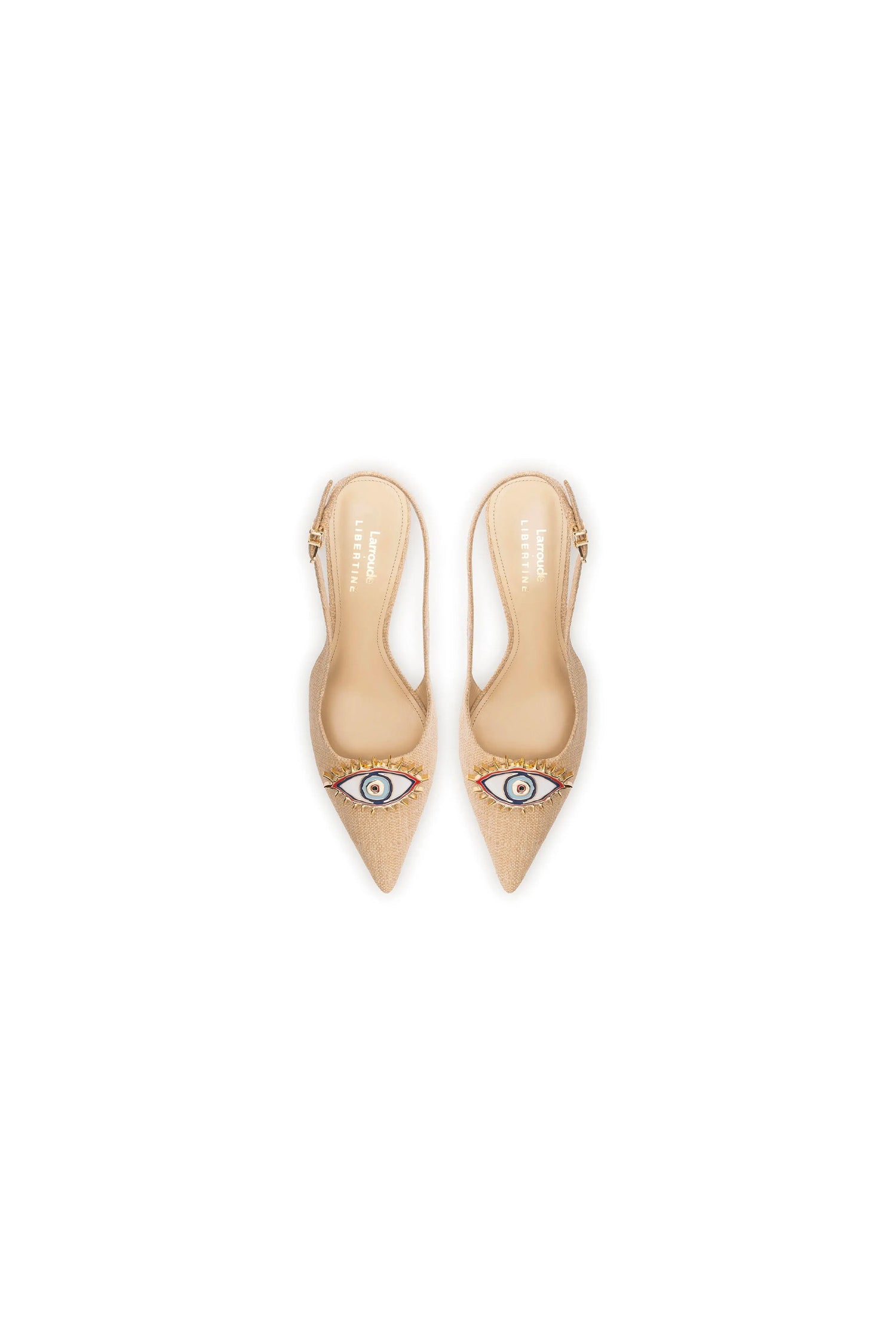 Larroudé x Libertine Eye Beige Pump - Womens - Shoes - Pumps - Libertine